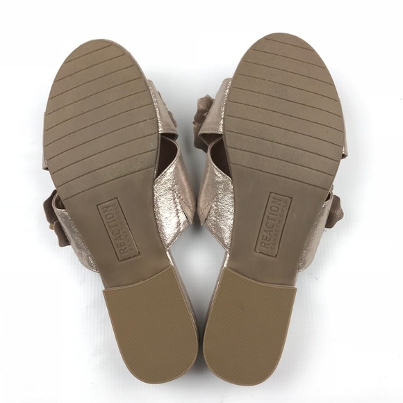 NEW Kenneth Cole Metallic Pink Vala Sandals Slides - Picture 7 of 7